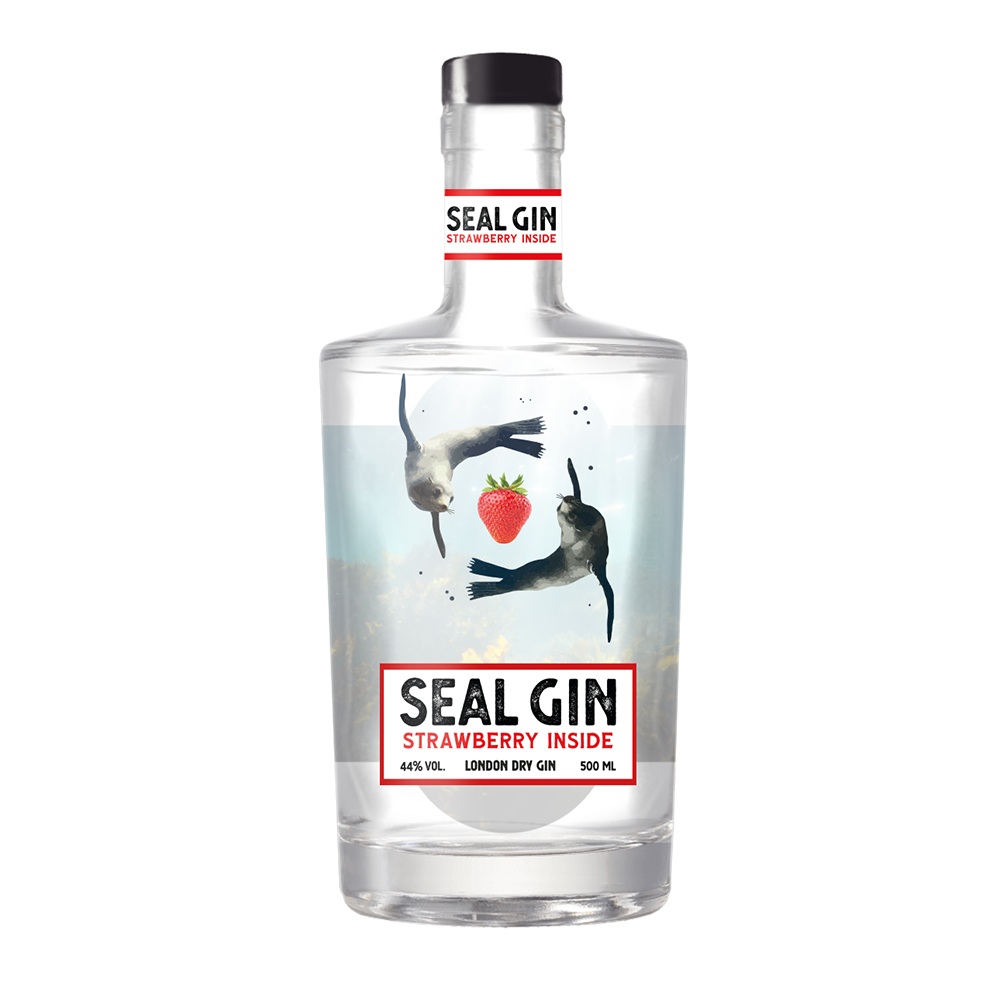 SEAL Dry Gin Summer Erdbeere Minze - 44 % vol. - 0,5 Liter
